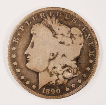 1890-CC Silver Morgan Dollar in Good Condition, VG in Wear, Minor Rim Damage - £119.34 GBP