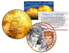 1976 LUCILLE BALL 24K Gold Plated IKE Dollar *Each Coin Serial Numbered of 376* - £10.32 GBP