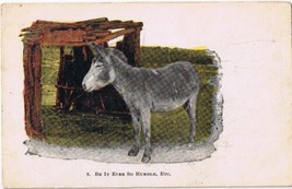 Postcard Embossed Be It Ever So Humble Ass Donkey Thayer - £2.32 GBP
