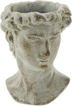 The Bridge Collection Old World Greek Statue Head Cement Face Planter Pot. - £31.91 GBP