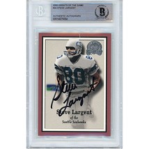 Steve Largent Seattle Seahawks Auto 2000 Greats of the Game Signed Card Beckett - £115.62 GBP