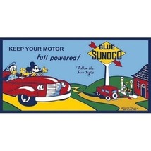 SUNOCO &quot;full powered&quot; BILLBOARD GLOSSY STICKER 3&quot;x1.5&quot; - £3.18 GBP