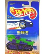 1991 Hot Wheels Blue/White Card Collector#205 TREADATOR Green w/PurpleWi... - $9.00