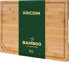 Bamboo Cutting Boards for Kitchen, Extra Large Wood Cutting Board  - £19.30 GBP