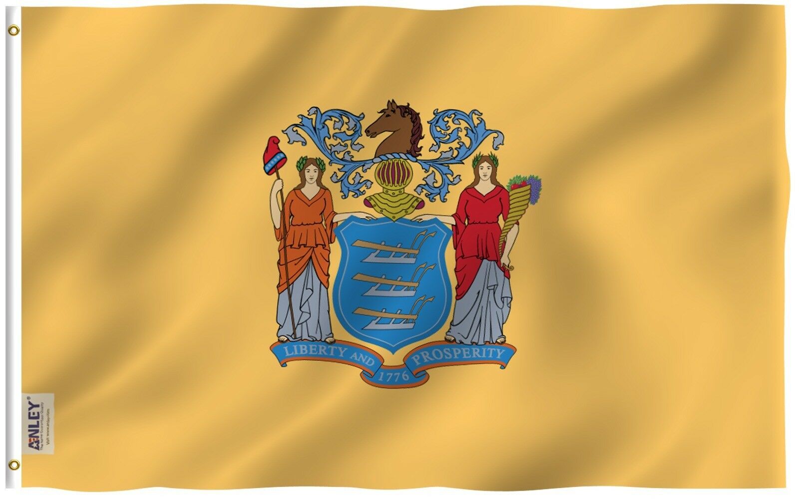 Primary image for Anley Fly Breeze 3x5 Foot New Jersey State Flag, New Jersey NJ Flags Polyester