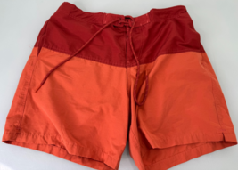 Burton Board Shorts Men Size 32 Surf Trunks Color Block Orange Red - $19.77