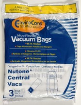 Nutone Central Vacuum Cleaner Bags, Micro lined Bags, 3 bags in pack - £10.23 GBP