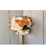 Roses Cemetery Cross, Butterfly Memorial Flowers, grave decoration - $26.00