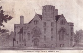 Mankato Minnesota MN Centenary Methodist Church 1909 Albion MI Postcard D32 - £2.23 GBP