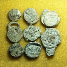 Lead Seals Lot of 8 Seals Europe 14-30mm Late 19th Start 20th Century 04069 - $31.49