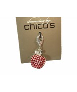 Charming By Chico&#39;s Red Apple Charm for Purse, Bracelet or KeyRing.  NEW - £8.65 GBP