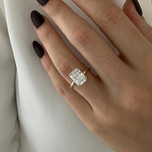 Lab Grown 3 Ct Radiant Cut Diamond Solitaire Engagement Ring in 14k Yell... - $1,499.00