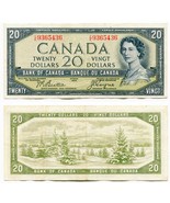 1954 Bank of Canada $20.00 Twenty Dollar Devil&#39;s Face Note C/E9365436 - $68.37 CAD