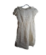 Antique 1940s 50s sheer off white Embroidered Child&#39;s dress handmade est... - $515.81 MXN