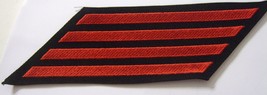 Usn Hashmarks MALE-4 Stripes Red On Black 16 Years Service Cpo&#39;s E-7 To E9 - £3.93 GBP