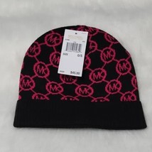 Michael Michael Kors Colorblocked Knit Beanie Hat – Dark Ruby - £26.37 GBP