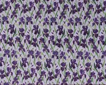 Cotton Irises Purple Flowers Floral Garden Fabric Print by the Yard D782.82 - £10.38 GBP