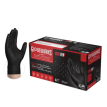 Gloveworks Heavy Duty Black Nitrile Gloves Large - $31.69 CAD