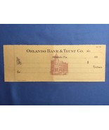 1910s Orlando Bank &amp; Trust Co. Company Florida Obsolete Check NEW Uncirc... - £19.55 GBP