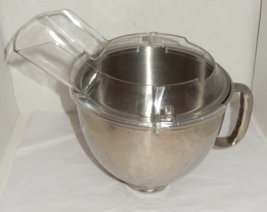 KitchenAid 5 Qt Stainless Mixing Bowl With Handle KSM150 With Splash Pour Guard - $35.00