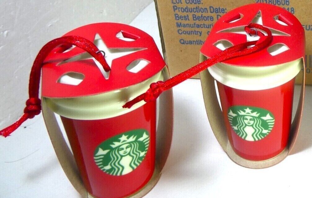 Starbucks 3 Red Cup MIC 2018 Xmas Ornaments  with Sku ,New - $195.00