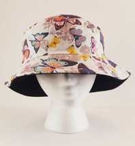 Bucket Hat Butterfly Reversible Unisex 22.5&quot; S/M - £12.82 GBP