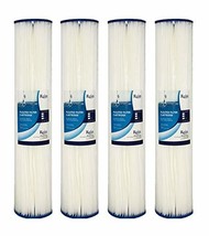 Pack of 4 - Whole House 20&quot; x 4.5&quot; Full Flow Pleated Sediment Filter Rep... - $98.01