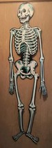 Vintage 1970’s Halloween Diecut Decoration Jointed Skeleton 55&quot; Beistle USA - £13.24 GBP