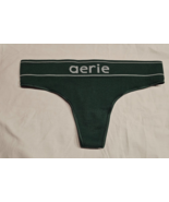 American Eagle Aerie Seamless Thong Panties SMALL Green LOGO Rare! New - $30.51 CAD