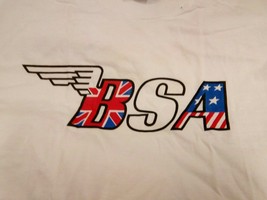 Bsa Winged Emblem Motorcycle British Us Union Jack Flag Birmingham T Shirt New M - £22.02 GBP