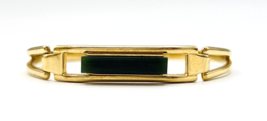 AVON 1978 Gold Tone Treasured Jade Bracelet - £17.40 GBP