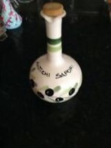 Antichi Sapori Ceramic Bottle With Stopper Olive Oil Design Approx 8.5&quot;  - $74.99