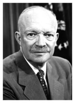President Dwight D. Eisenhower B&amp;W Portrait 5X7 Photo - £6.67 GBP