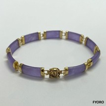 Gao Longevity (Purple) Jade Bracelet (with 14K Gold) - £462.53 GBP