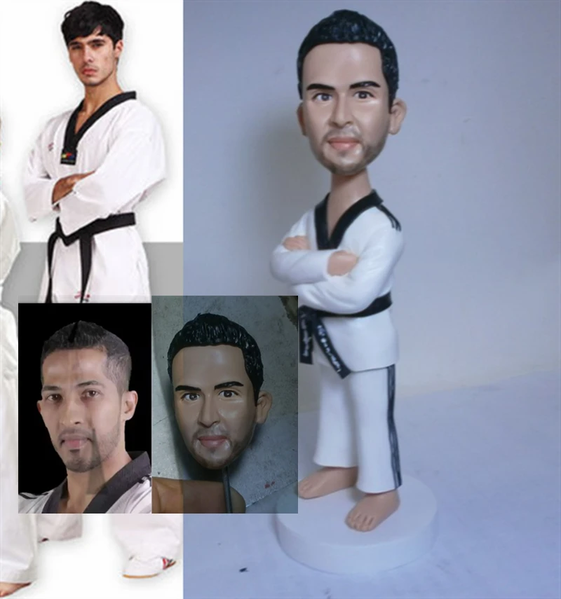 18cm Height Custom Figures DIY Clothes Taekwondo Doll 100% Handmade Soft Clay - £85.30 GBP+