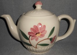 Shawnee PINK FLOWERS DESIGN Four Cup TEAPOT w/LID Made in Ohio - £15.57 GBP
