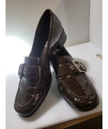MICHELLE D WOMENS BROWN CROCODILE  PRINT BROWN SHOE size 6.5M Flats Loafers - £24.96 GBP
