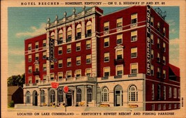 Linen POSTCARD-HOTEL Beecher,Somerset,Kentucky&#39;s Resort &amp; Fishing Paradise BK52 - £2.71 GBP