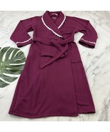 Eileen West Womens Bath Robe Size L/XL Purple Lace Trim Quilted Soft - $52.79 CAD