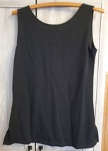 Easywear by Chico&#39;s Women&#39;s Tank Top Black with Rhinestone&#39;s Size 0 Preowned - £7.82 GBP
