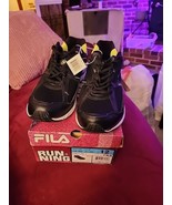 Fila Running Sneakers Mens Size 12 Simulite 3 New Black Green #781364 - £31.12 GBP