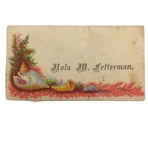 VICTORIAN CALLING CARD - sea shells seaweed underwater scene - Nola Fetterman - £6.27 GBP