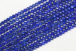 3 lines 13 inch long strand faceted LAPIS rondelle beads 2 x 2 mm approx - £14.85 GBP
