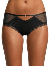 Secret Treasures Women&#39;s Cheeky Panties 1 Pair Size X-SMALL Black Dot Mesh  - £8.67 GBP