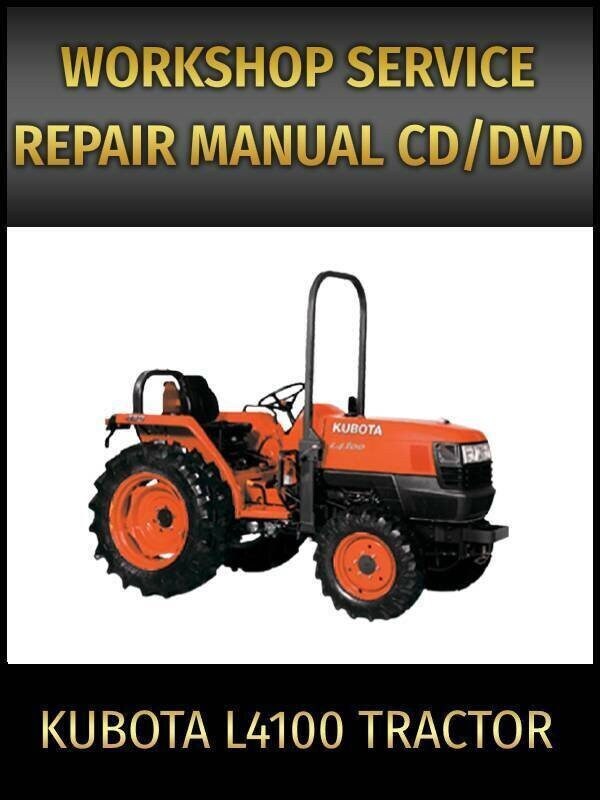 Kubota L4100 Tractor Service Repair Manual on CD - $20.45