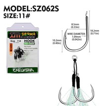 KATYUSHA 5Pair/lot Jigging Fishing ist Hooks 11-13-15-16-17-18-19-20# UV Light D - £37.25 GBP