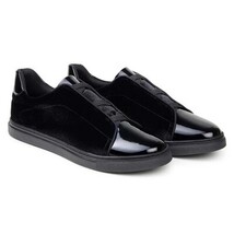 Men's Studio Belvedere SILVANO Plush Velvet Shoes Black Dressy image 6