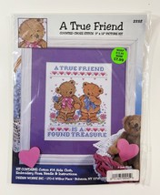 DESIGN WORKS Counted Cross Stitch Kit  A TRUE FRIEND...TREASURE  #2338  ... - $7.69