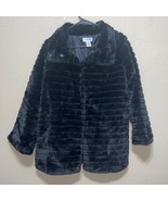 Carmen Carmen Marc Valvo Women BLACK Faux Fur Jacket M NEW - $1,221.89 MXN
