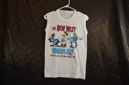 New West Super Waddlers 24 Hour Relay Run Sleeveless Shirt Small 1986 Vtg - £19.32 GBP